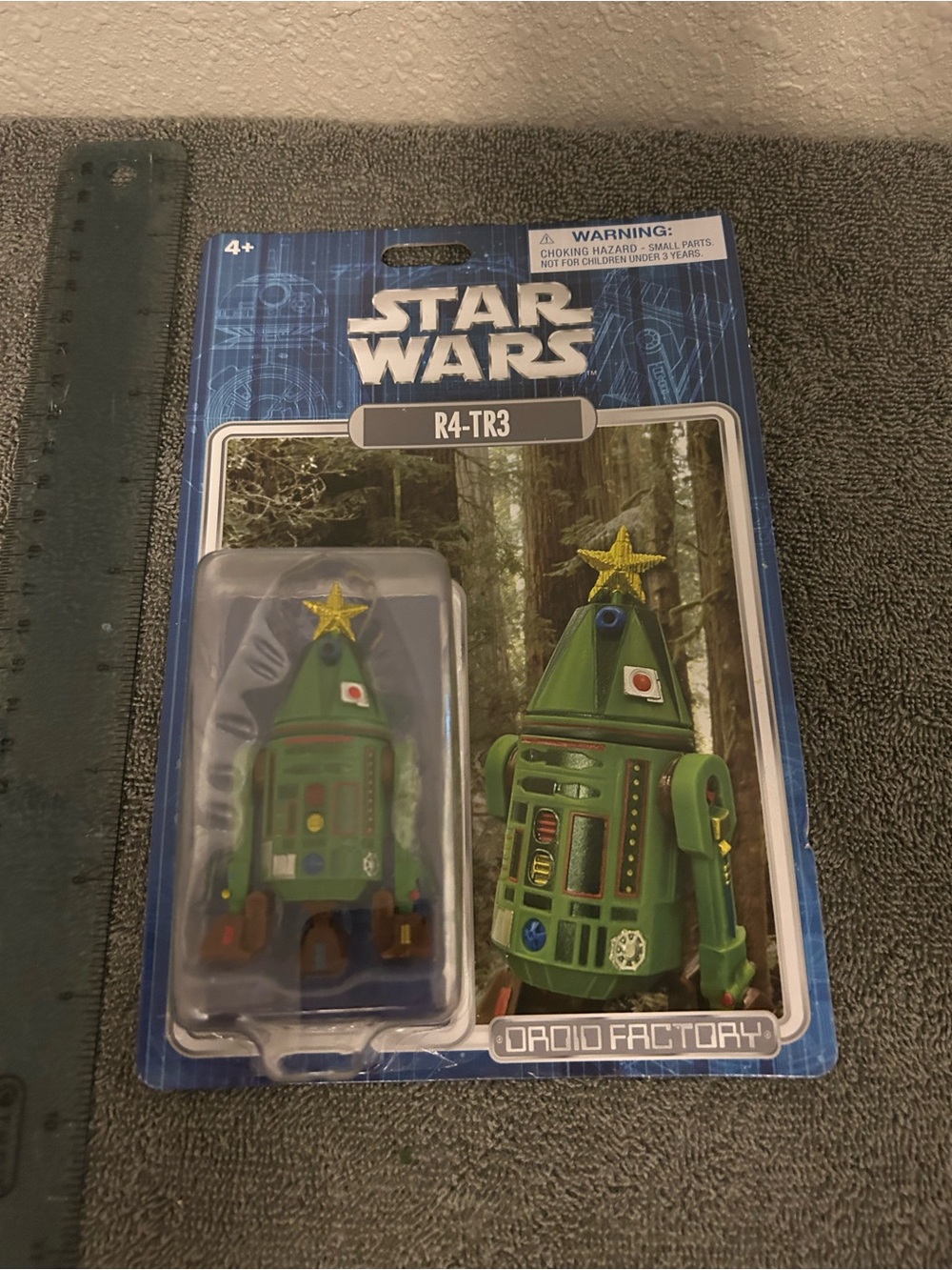 Disney Star Wars Droid Factory R4-TR3 holiday action figure. NIB